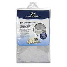 Load image into Gallery viewer, Serta Sertapedic Plush Contoured Changing Pad Cover Super Soft and Comfy for Baby, Grey
