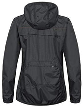 Load image into Gallery viewer, Little Donkey Andy Women&#39;s Waterproof Cycling Bike Jacket with Hood, Running Rain Jacket, Windbreaker, Ultralight Packable Black Size L
