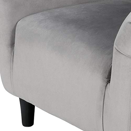 Load image into Gallery viewer, YAHEETECH Velvet Arm Chair Home Modern Club Chair Accent Chair Upholstered Barrel Chair Gray