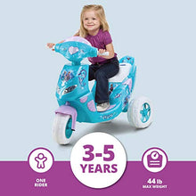 Load image into Gallery viewer, Kid Trax Disney Frozen Kids Scooter Ride On Toy, 6 Volt, Kids 3-5 Years Old, Max Weight 55 lbs, Single Rider, Battery and Charger Included, Blue
