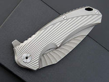 Load image into Gallery viewer, Eafengrow EF902 Folding Pocket Knife with High-Performance D2 Steel Blade; Titanium Alloy Handle Scales with Pocket clip; Frame Lock, for Camping Working Tactical Survival Military EDC Tool
