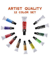Load image into Gallery viewer, POPYOLA Kids Paint Set-27 Piece Kids Art Set with Acrylic Paint,Brushes, Easel, Smock, Bag for Little Boys or Girls, Great Gift for Children Who Love Draw (Orange)
