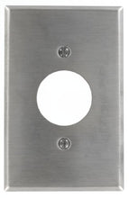Load image into Gallery viewer, Leviton SSJ7-40 1-Gang, 1-Receptacle 1.406 -Inch Diameter Stainless Steel, Midway Size Wallplate, Stainless Steel
