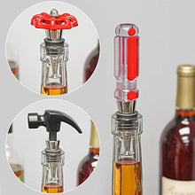 Load image into Gallery viewer, Fairly Odd Novelties Hammer, Screwdriver, and Faucet Wine Bottle Stopper 3-Pack Funny Father's Day Gift Set, One Size, Multicolor
