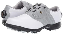 Load image into Gallery viewer, FootJoy Women's DryJoys Boa Golf Shoes, White/Black Print, 7.5 M US
