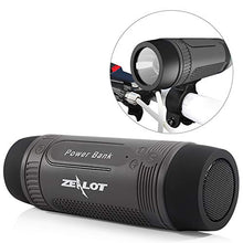 Load image into Gallery viewer, Outdoor Bluetooth Speakers Portable Bicycle Speaker Zealot S1 4000mAh Power Bank Splashproof Speakers with Microphone Full Outdoor Accessories (Bike Mount, Carabiner.)(Gray)
