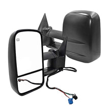 Load image into Gallery viewer, AERDM New Pair Towing Mirrors Power Operated Heated Textured Black Telescoping Trailer Side Mirrors Fit Chevy/GMC/Cadillac Silverado Sierra Avalanche Suburban Tahoe Yukon XL Escalade EXT ESV
