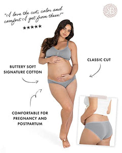 Kindred Bravely Signature Cotton Bikini Underwear | Maternity & Postpartum Panty 3-Pack (Neutrals, Medium)