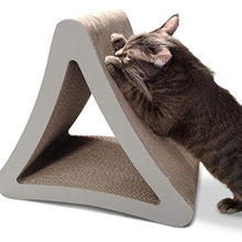Load image into Gallery viewer, PetFusion 3-Sided Vertical Cat Scratching Post (Standard Size, Warm Gray). [Multiple Scratching Angles to Match Your Cat&#39;s Preference]
