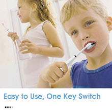 Load image into Gallery viewer, Kids Electric Toothbrushes, Electric Toothbrush Kids Sonic Toothbrush Electronic Toothbrush, Battery Power Tooth Brush with Replacement Heads, IPX7 Waterproof, Blue
