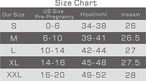 TOUCH LOOM Maternity Pants Maternity Over Belly High Waist Full Length Leggings Pants for Women Maternity Clothes Pregnant,Large,Black/Black