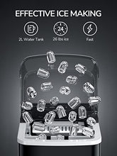 Load image into Gallery viewer, Silonn Ice Makers Countertop, 9 Cubes Ready in 6 Mins, 26lbs in 24Hrs, Self-Cleaning Ice Machine with Ice Scoop and Basket, 2 Sizes of Bullet Ice for Home Kitchen Office Bar Party
