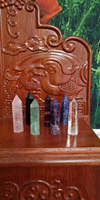 Load image into Gallery viewer, Luckeeper 7 PCS Healing Crystal Wands | 2" Amethyst, Rose Quartz,Clear Quartz,Black Obsidian,Green Fluorite, Lapis Lazuli,Rainbow Fluorite| 6 Faceted Reiki Chakra Meditation Therapy
