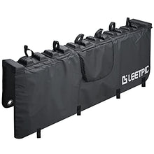 Load image into Gallery viewer, LEETPIC Tailgate Bike Pads for 61&quot; Full-Sized Truck Tailgate with Secure Bike Frame Straps Carry up to Six Bikes, Tailgate Bike Cover with Utility Ring
