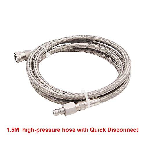 Load image into Gallery viewer, Paintball PCP Filling Hose Whip Extension Stainless Steel Air Fill Station & Charging System 60 inches with Quick Disconnect