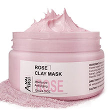 Load image into Gallery viewer, Rose Clay Facial Mask, with Kaolin Pink Clay, Niacinamide, Collagen, Hyaluronic Acid Moisturizing. Pores Minimizers, Blackhead Remover, 4.23 Oz

