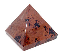 Load image into Gallery viewer, Energized Gemstones Pyramids 1.75"-2" Inch - Healing Gemstone Crystals - Lapis Crystal Quartz Green Jade Fluroite Iolite Pyrite Aventurine Amethyst Tourmaline Citrine (Mahogany Obsidian)
