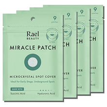 Load image into Gallery viewer, Rael Miracle Microcrystal Spot Cover - Hydrocolloid, Acne Pimple Spot Patches with Tea Tree Oil, Early Stage (36 Count)
