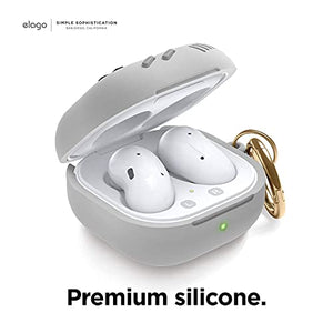 elago GB5 Case Compatible with Samsung Galaxy Buds 2 Case (2021) / Galaxy Buds Pro Case (2021) / Galaxy Buds Live Case (2020), Classic Handheld Game Console Design [US Patent Registered] [Light Grey]