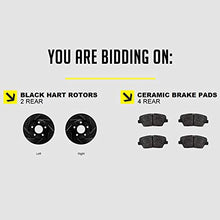 Load image into Gallery viewer, Hart Brakes Rear Brake Rotors Black Drilled Slotted Ceramic Pads Compatible For 2002-2020 Nissan Altima, Juke, Maxima, Sentra, Renault Safrane
