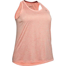 Load image into Gallery viewer, Under Armour Women's Tech Twist Tank Top , Peach Frost (846)/Metallic Silver , X-Large
