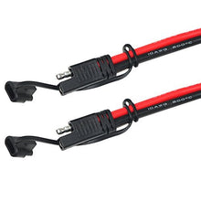 Load image into Gallery viewer, KUNCAN 25FT Sae to Sae 2 Pin Extension Cable DC Power 16awg Heavy Duty Battery Quick Disconnect/Connect Wire Harness with Sae Connectors with Dust Cap
