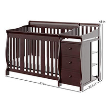 Load image into Gallery viewer, Storkcraft Portofino 4-in-1 Fixed Side Convertible Crib and Changer, Espresso, Easily Converts to Toddler Bed Day Bed or Full Bed, Three Position Adjustable Height Mattress (Mattress Not Included)
