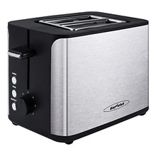 Load image into Gallery viewer, Toaster 2 Slice, Stainless Steel Bread Toaster, Extra Wide Slot Toaster with Bagel Gluten-Free Cancel Function 6-Shade Setting, Black

