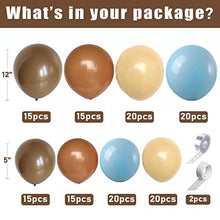 Load image into Gallery viewer, 146PCS Brown Nude Coffee Blue Boho Balloons Balloon Garland Arch Kit, Safari Wild One Teddy Bear We Can Bearly Wait Baby Shower Gender Reveal Birthday Theme Party Decorations for Boys Boy Girl
