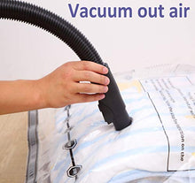 Load image into Gallery viewer, 8 Jumbo Clothing Storage Bags Vacuum (40"x30") Space Sealer Bags Saver for Comforters Clothes Blankets Travel &amp; Home 80% More Space Saver Hand Pump Included
