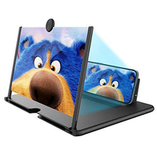 Load image into Gallery viewer, 12" Cell Phone Screen Enlarger Magnifier 2022 Newest Version, HD Pull Type Smartphone Screen Amplifier for Movies, Videos and Gaming, Foldable Phone Magnifying Screen Compatible with Most Smartphones
