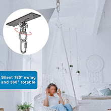 Load image into Gallery viewer, Dolibest Heavy Duty Swing Hanger, Swing Set Accessorie with Carabiner for Indoor Outdoor Playground, Porch Swing Hanging Kit for Wooden and Concrete Set with 4 Wood Screws and 4 Expansion Bolts, 900LB
