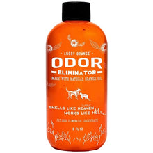 Load image into Gallery viewer, ANGRY ORANGE Pet Odor Eliminator for Home - 8oz Dog &amp; Cat Urine Smell Remover - Citrus Concentrate - Makes a Gallon (128 oz)
