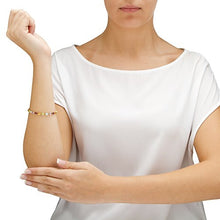Load image into Gallery viewer, 10K Yellow Gold Oval Cut Genuine Gemstone, Tennis Bracelet (3.5mm), Box Clasp, 7.25 inches
