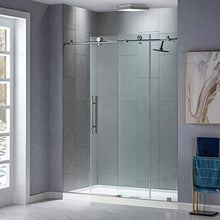 Load image into Gallery viewer, WOODBRIDGE MBSDC6076-C Frameless Sliding Glass Shower Door | 56"-60"W x 76"H | Chrome Finish
