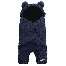 Load image into Gallery viewer, BlueSnail Newborn Receiving Blanket Baby Sleeping Wrap Swaddle(Navy)
