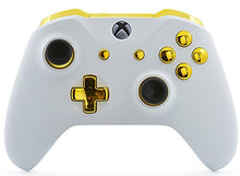 Load image into Gallery viewer, White/Gold UN-MODDED Custom Controller Compatible with Xbox One S/X Unique Design (with 3.5 Jack)
