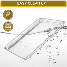 Load image into Gallery viewer, Wildone Baking Sheet &amp; Rack Set [2 Sheets + 2 Racks], Stainless Steel Cookie Pan with Cooling Rack, Size 16 x 12 x 1 Inch, Non Toxic &amp; Heavy Duty &amp; Easy Clean

