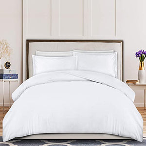 Utopia Bedding 1 All Season Comforter Duvet Insert with 1 Duvet Cover Set (Queen, White)