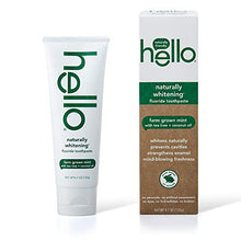 Load image into Gallery viewer, Hello Naturally Whitening Fluoride Toothpaste, Farm Grown Mint, Vegan, SLS Free, Gluten Free, Peroxide Free, 4.7 Ounce (Pack of 4)
