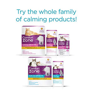 Comfort Zone MultiCat Calming Diffuser Kit, Cat Pheromone 3 Diffusers and 6 Refills-48ml, New Formula