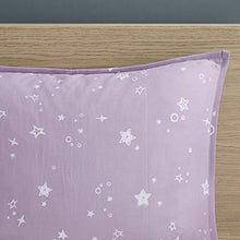 Load image into Gallery viewer, Urban Habitat Kids Magical Narwhals Reversible 100% Cotton Quilt, Novel Animal Print Modern All Season Down Alternative Bed Set for Kids, Decorative Pillows, Twin(68"x88"), Purple Multi 4 Piece
