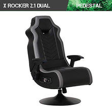 Load image into Gallery viewer, X Rocker 5152401 Zeta PC Chair 2.0 BT, 25.2" x 27.56" x 48.43", Black
