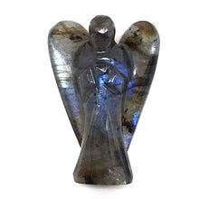 Load image into Gallery viewer, Nelson Creations, LLC Labradorite Hand-Carved Natural Gemstone Crystal Healing Angel Figurine Statue, 2 Inch
