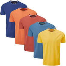 Load image into Gallery viewer, Charles Wilson Men's 5 Pack Midweight Crew Neck T-Shirt (X-Large, Orange Sunset)
