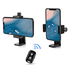 Load image into Gallery viewer, UBeesize Cell Phone Tripod Mount with Wireless Remote, Selfie Stick Monopod Head and Tripod Adapter Stand Holder Compatible with iPhone Android and All Phones
