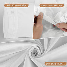 Load image into Gallery viewer, Leafbay Bed Sheets Queen Set - 4 Piece Super Soft Microfiber Bed Sheets 1800 TC with 16” Deep Pocket, Wrinkle Resistant and Unfading Bedding Set - White
