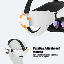 Load image into Gallery viewer, Head Strap for Oculus Quest 2, Halo Strap &amp; Silicone Face Cover Set - Adjustable Replacement for Elite Strap - Accessories for VR - Reduce Face Pressure Comfortable Soft Touch (White)
