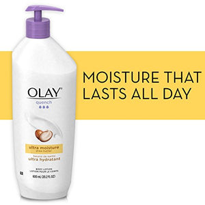 Olay Quench Body Lotion Ultra Moisture with Shea Butter and Vitamins E and B3, 20.2 fl. oz (Pack of 2)