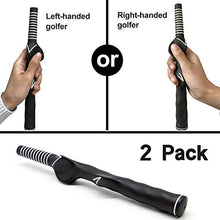 Load image into Gallery viewer, Golf Swing Grip 2pack,Golf Club Grip,Trainers Practice Tool Aid, Golf Swing Trainer Training Grip for Left and Right Hand Training Arm Band (for Gentlemen(RH)+Swing Arm Band)
